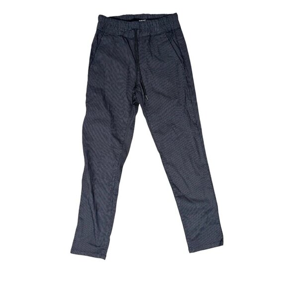 Bevy Flog Shely Jogger Pants Size 26 drawstring waist black gray honeycomb print - Picture 1 of 9